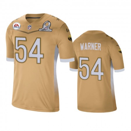 Maillot Homme San Francisco 49ers Fred Warner 54 Game Gold 2021 NFC Pro Bowl